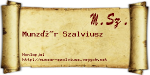 Munzár Szalviusz névjegykártya
